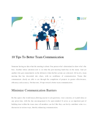 10 Tips To Better Team Communication - MultiCall