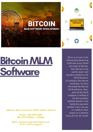 Bitcoin MLM Software | Crypto Developers