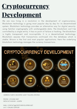 Cryptocurrency Development | Crypto Developers