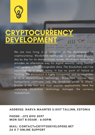 Cryptocurrency Development | Crypto Developers