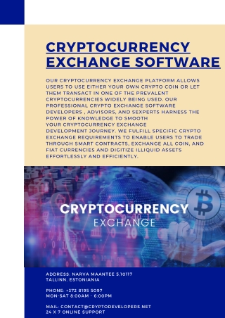 Cryptocurrency Exchange Software | Crypto Developers