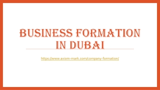 Business Formation in Dubai