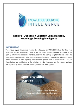 Industrial Outlook of Specialty Silica Market by Knowledge Sourcing