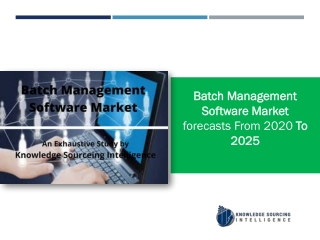 Batch Management Software Market to grow at a CAGR of 5.80%  (2020-2025)
