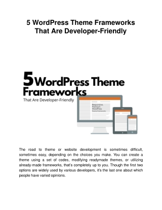 5 WordPress Theme Frameworks That Are Developer-Friendly