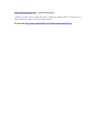 Expert Android Nougat Dev – Android 7 Developer