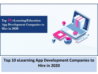 Top Elearning App Development Companies in 2020