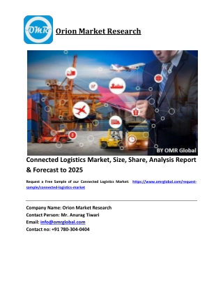 Connected Logistics Market Growth, Size, Share, Industry Report and Forecast 2019-2025