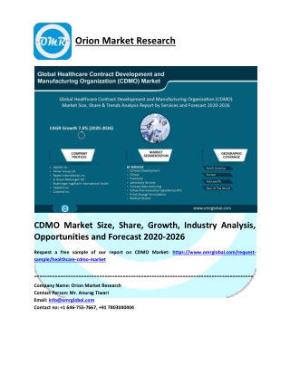 CDMO Market Research and Forecast 2020-2026