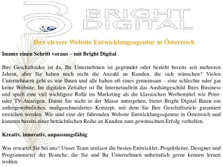 Ihre clevere Website Entwicklungsagentur in Österreich