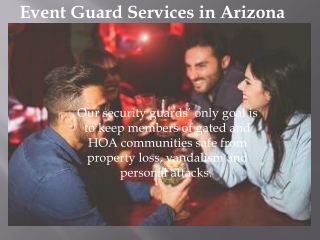 Event Guard Services in Arizona