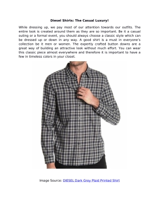 Diesel Shirts: The Casual Luxury!