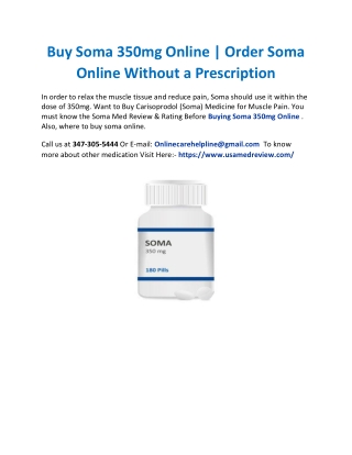 Buy Soma 350mg Online 347❁3O5❀5444 Order Soma Online Without a Prescription