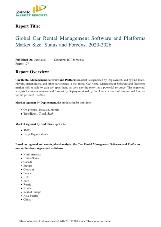 Car rental management software and platforms size estimated to observe significant growth by 2026