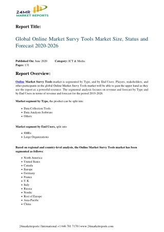 Online market survy tools size estimated to observe significant growth by 2026