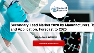 Secondary Lead Market 2020 by Manufacturers, Type and Application, Forecast to 2025