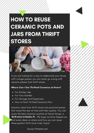 How to Reuse Ceramic Pots and Jars from Thrift Stores