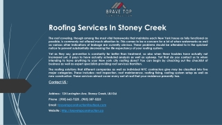 Roofing Services In Stoney Creek