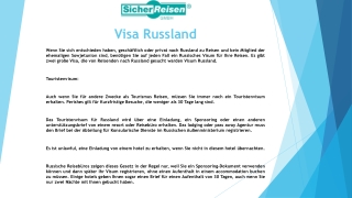 Visa Russland