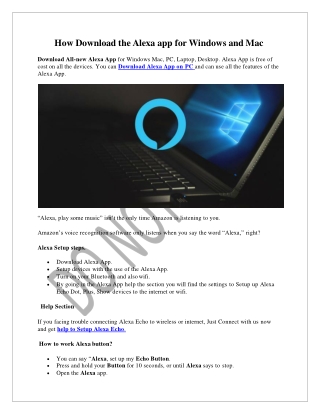 How Download the Alexa app for Windows and Mac