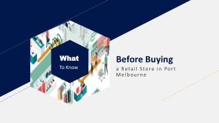 What to Know Before Buying a Retail Store in Port Melbourne