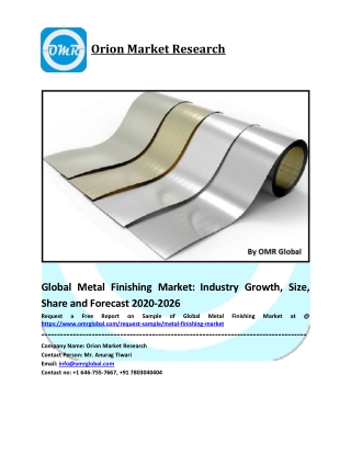 Global Metal Finishing Market Size, Share, Analysis, Industry Report and Forecast to 2025