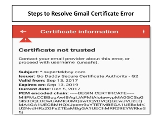 1-888-726-3195 Steps to Resolve Gmail Certificate Error