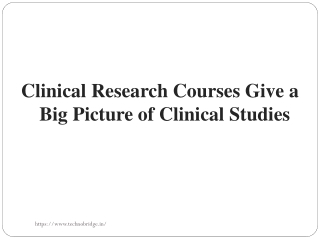 Best Clinical Research Courses