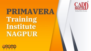 Best PRIMAVERA Training Institute in Nagpur by CADD MASTRE