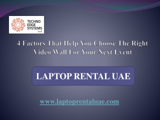 4 Factors That Help You Choose The Right Video Wall For Your Next Event