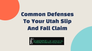 Common Defenses To Your Utah Slip And Fall Claim