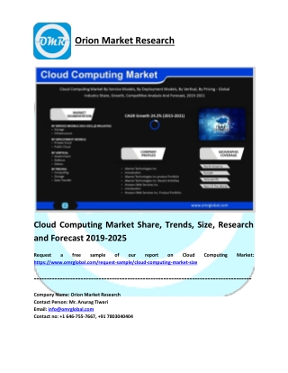 Cloud Computing Market Research and Forecast 2019-2025