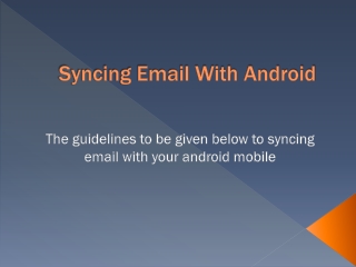 Syncing Email With Android