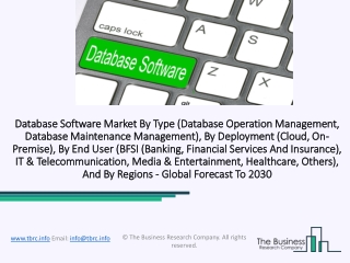 Database Software Market 2020 | Industry Future Growth, Key Player Analysis and Forecast 2023