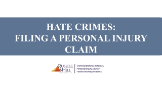 Hate Crimes: Filing A Personal Injury Claim