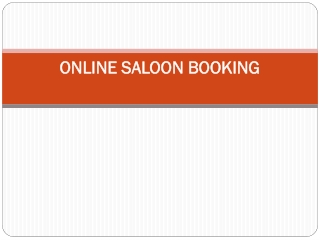 ONLINE SALOON BOOKING