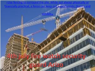 Security on the Construction Site