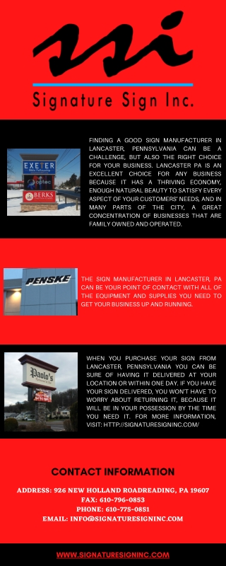 Sign Service Lancaster PA