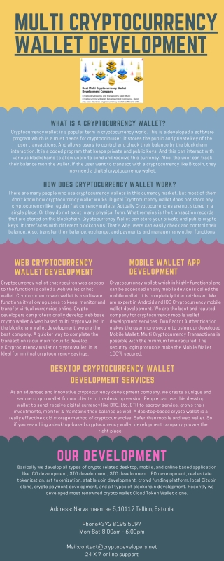 Multi Cryptocurrency Wallet Development | Crypto Developers