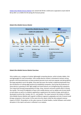 Global Ultra-Mobile Devices Market