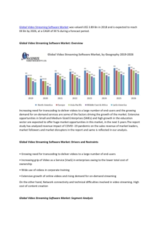 Global Video Streaming Software Market