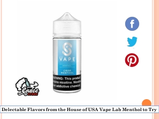 Delectable Flavors from the House of USA Vape Lab Menthol to Try