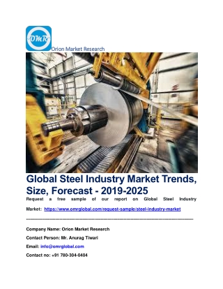 Global Steel Industry Market Trends, Size, Forecast - 2019-2025