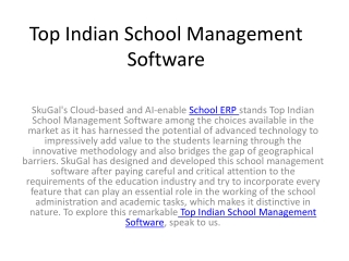 Top Indian School Management Software