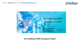 Are Healthcare ERPs turning to Cloud?