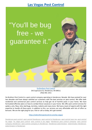 Las Vegas Pest Control