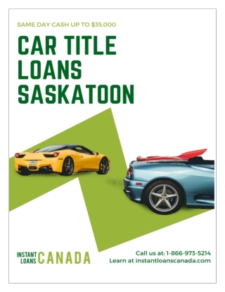 Car Title Loans Saskatoon best secure financing option