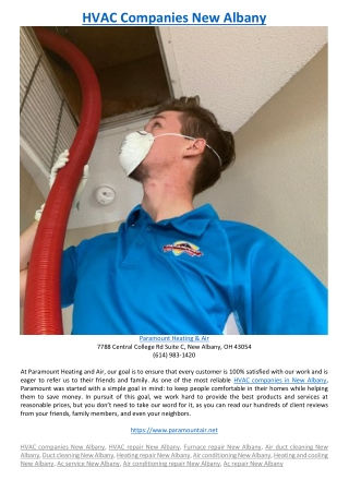 HVAC Companies New Albany