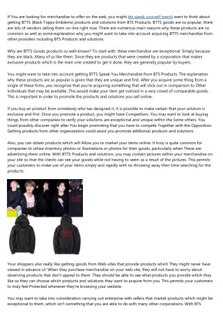 17 Reasons Why You Should Ignore bts speak yourself merch