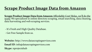 Scrape Product Image Data from Amazon